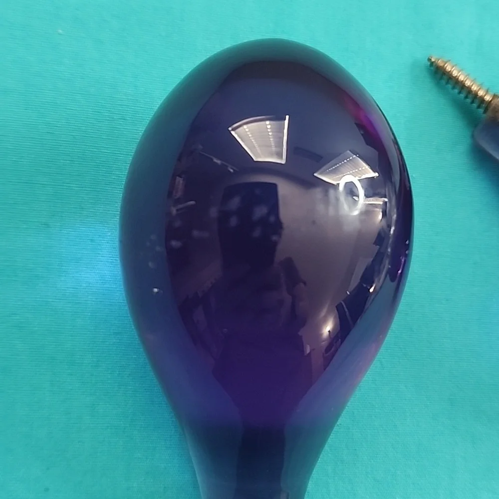 Purple Acrylic Bulbs Drawer Cabinet Pull with Screw